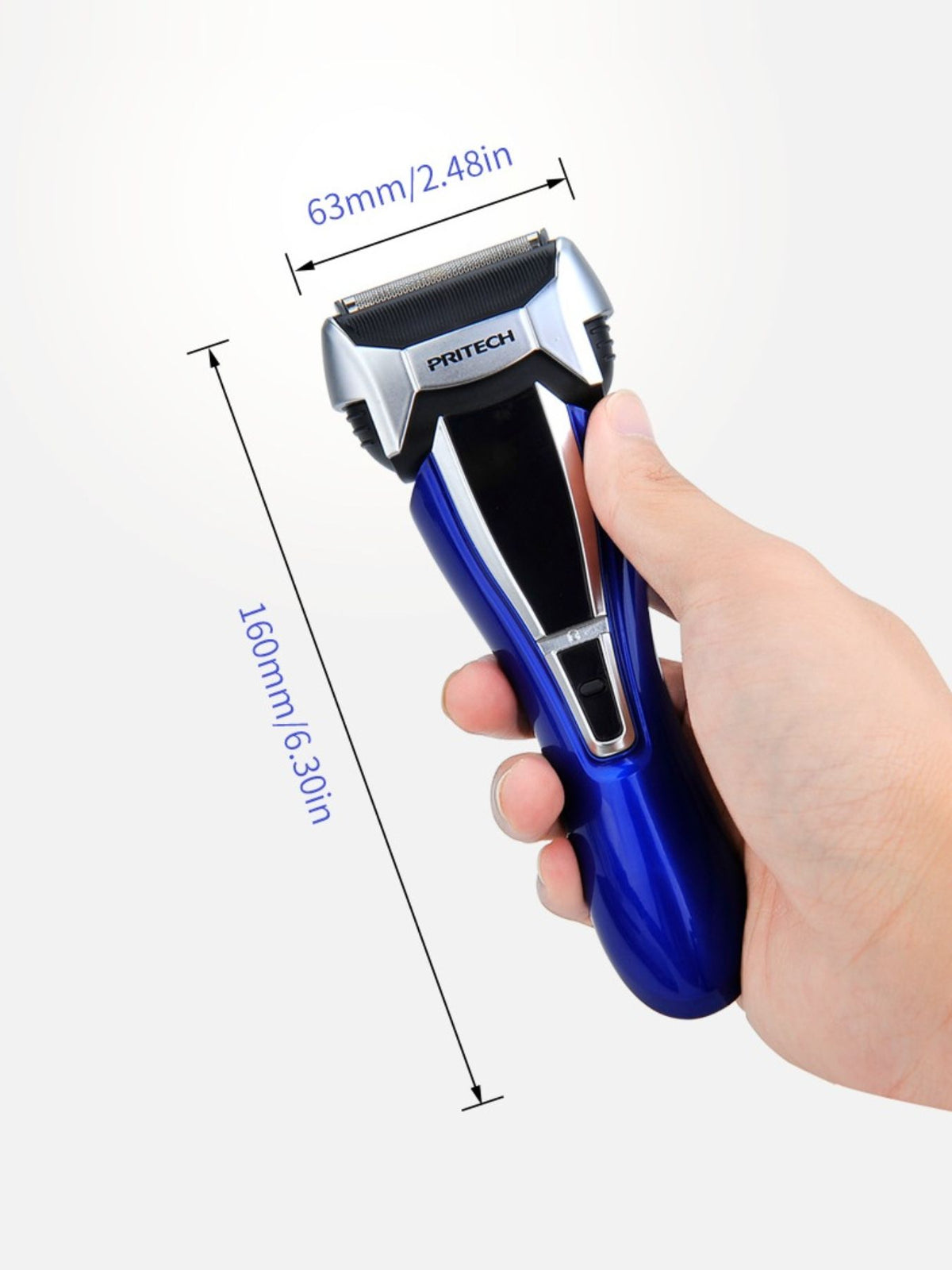 Electric shaver head close up