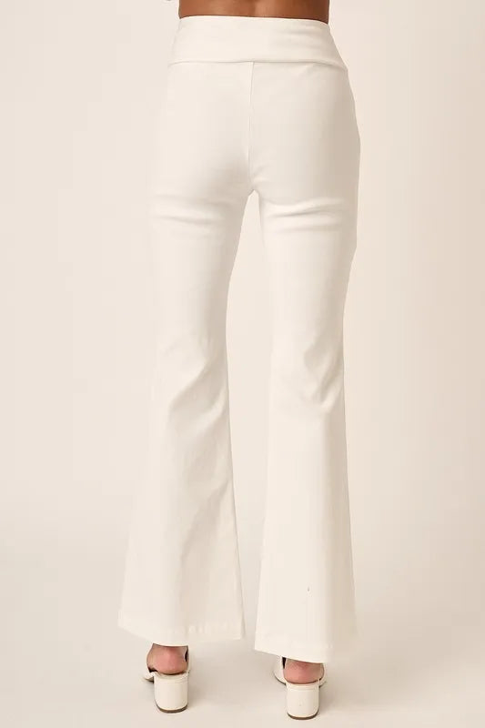 Mittoshop Surplice V Waist Flare Pants - Fashorio