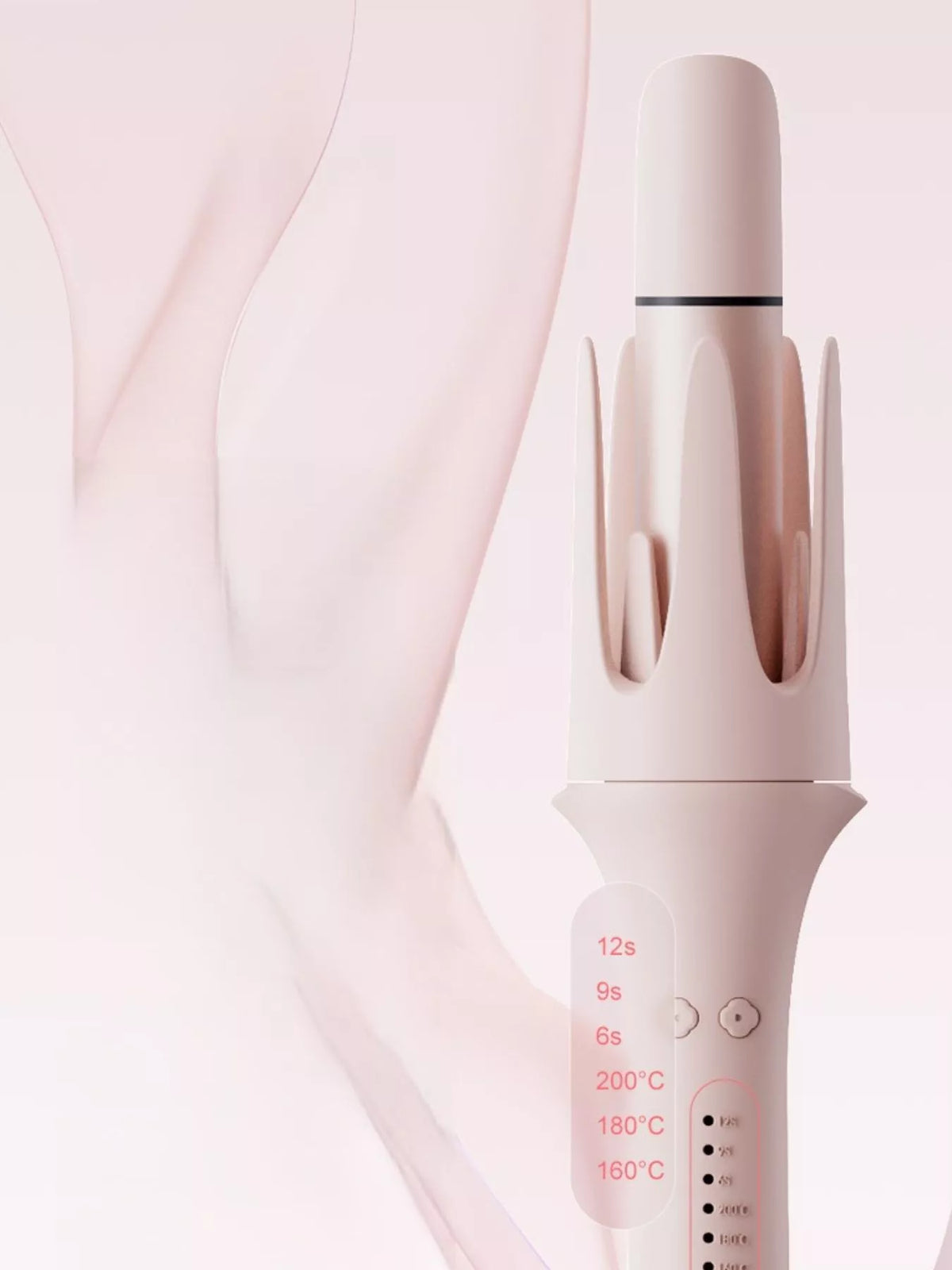 Curling iron temperature display detail