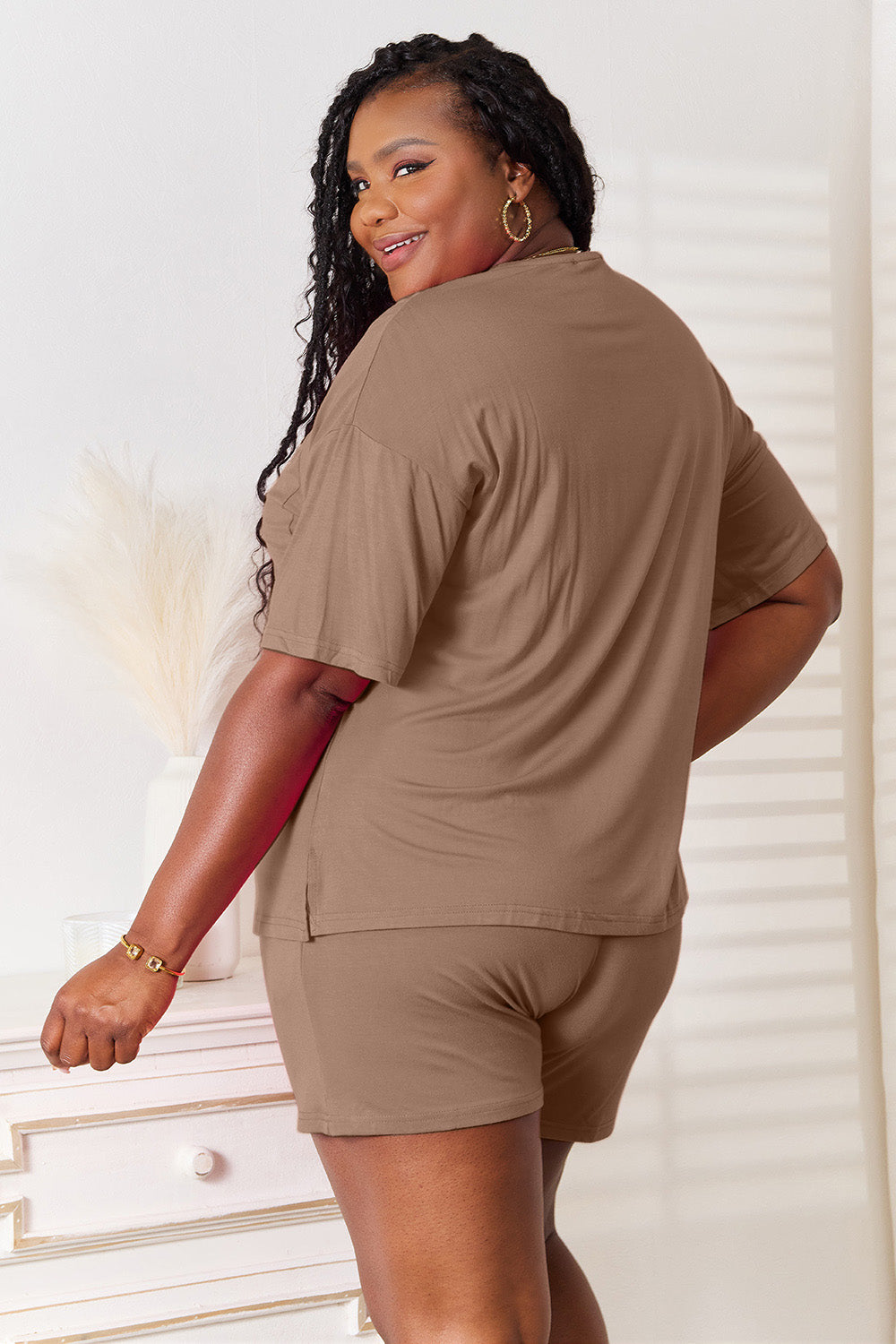 Plus size half sleeve set alternate view