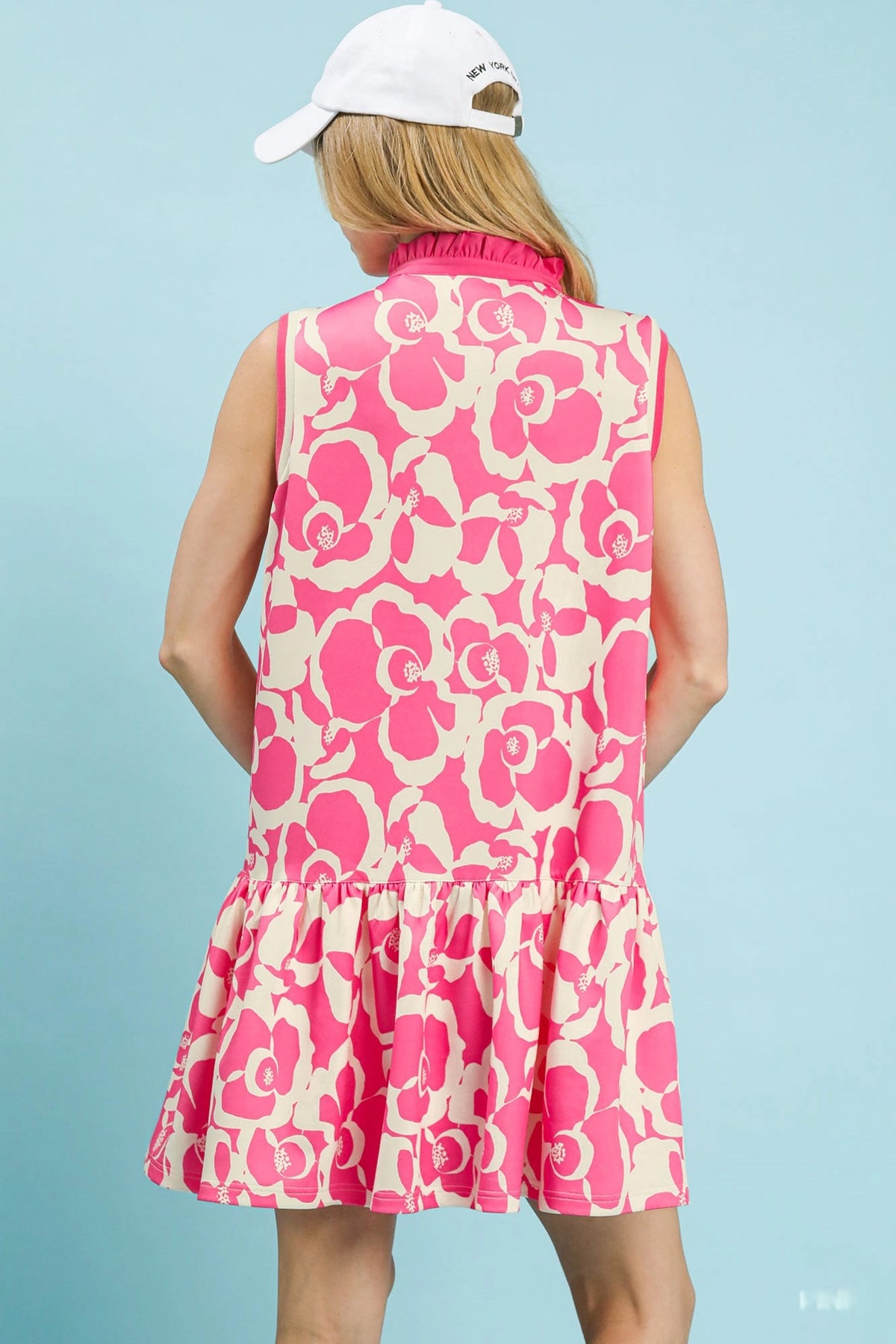Floral Sleeveless Tiered Dress side view