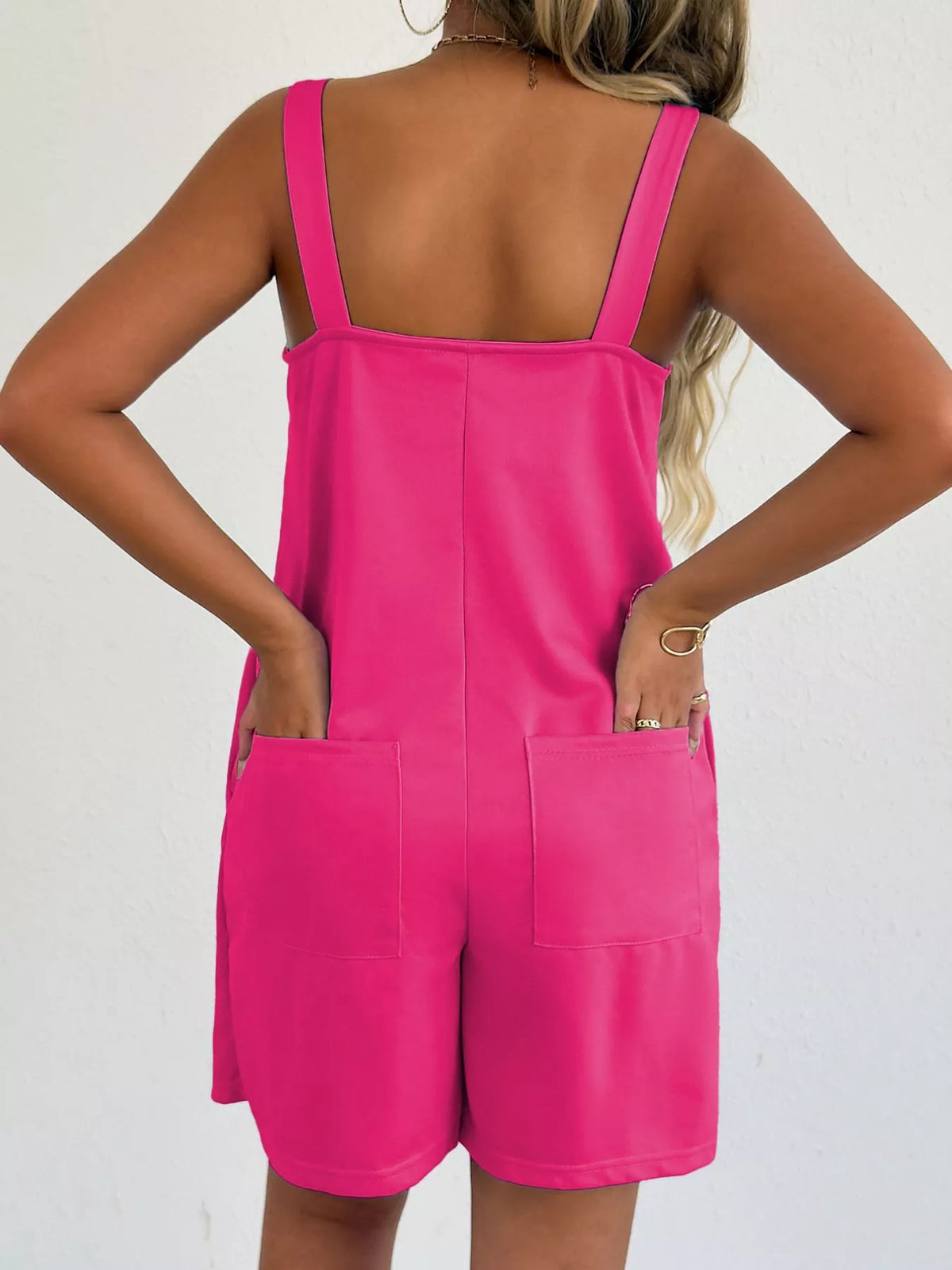 Back view of the sweetheart neck romper