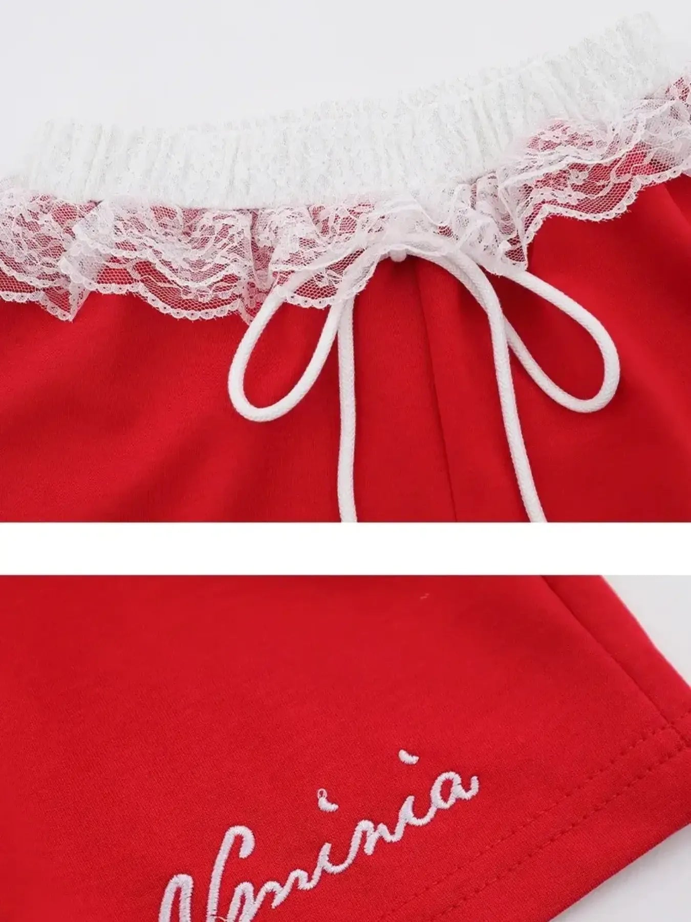 Lace Detail Shorts - Fashorio