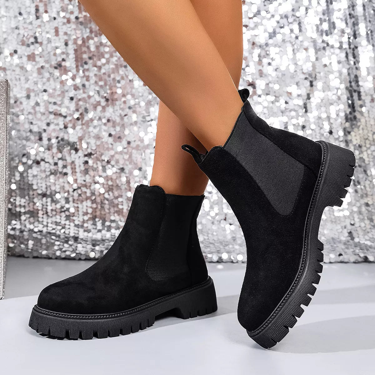 Ankle boots back view