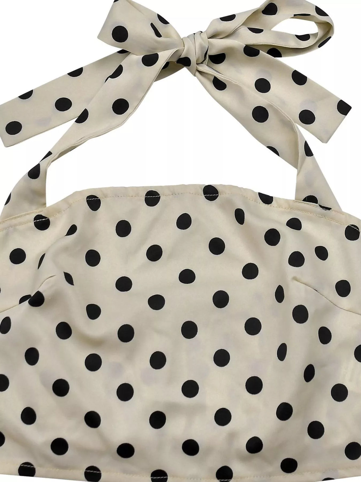 Polka dot halter set styled outfit