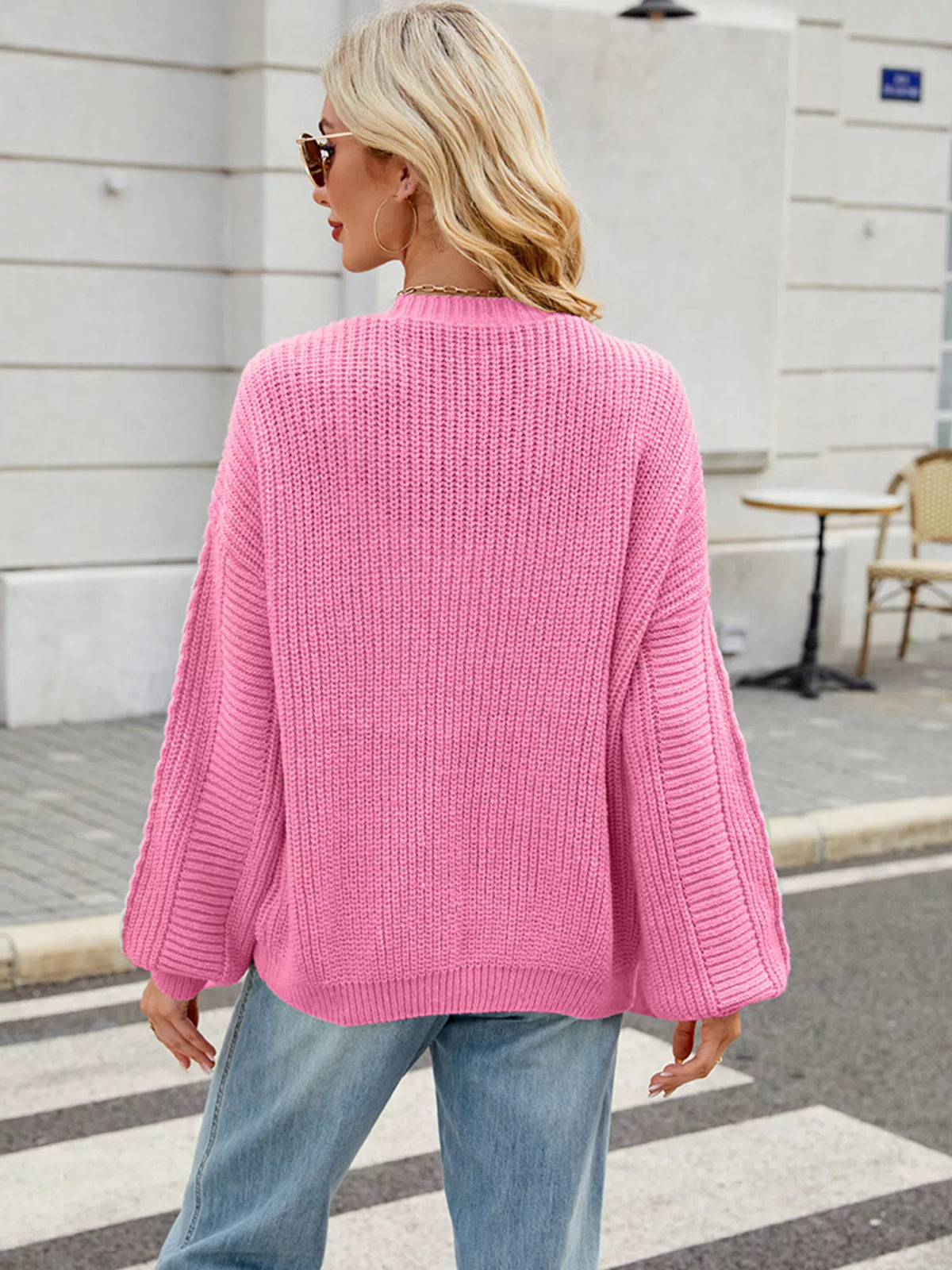 Ribbed button up cardigan knit texture close up