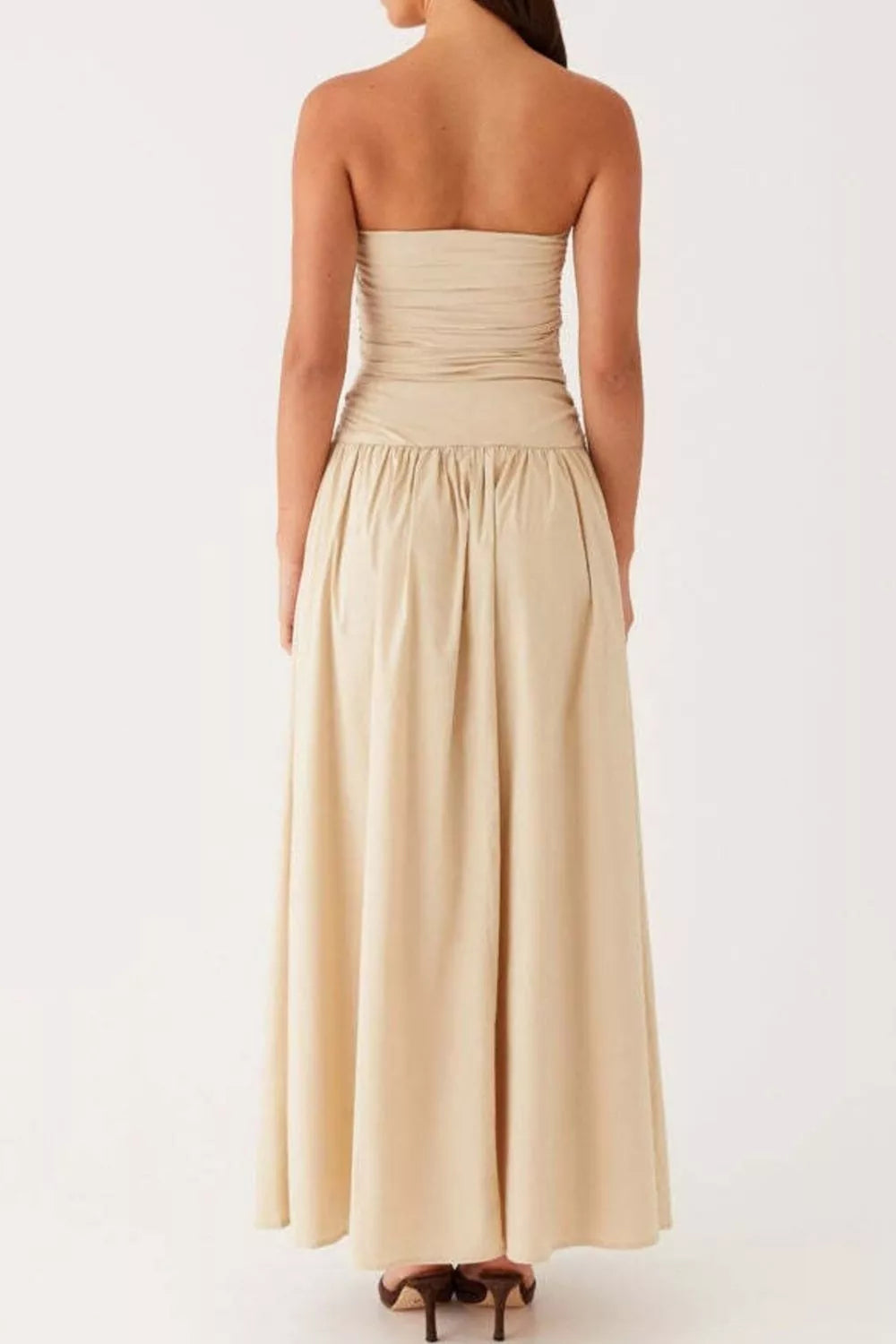 Strapless maxi dress back view