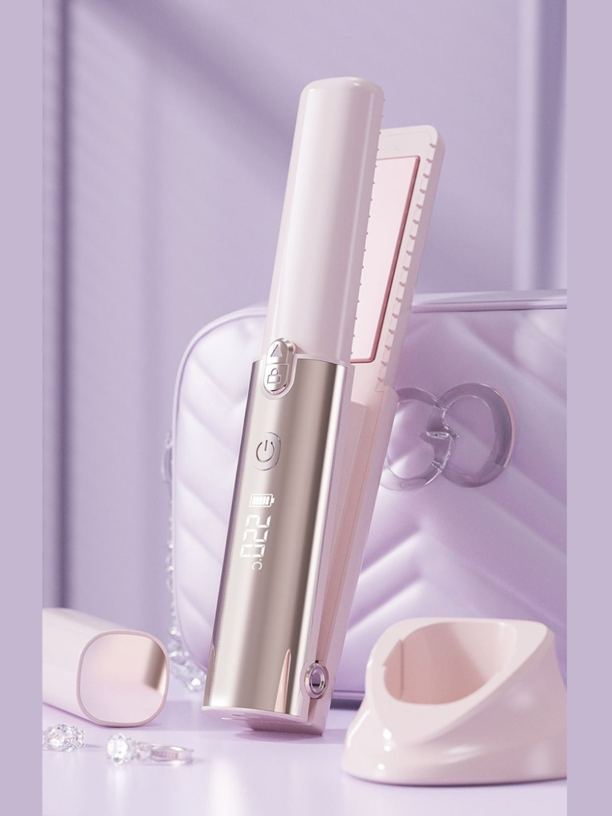 Automatic curling iron chamber close up