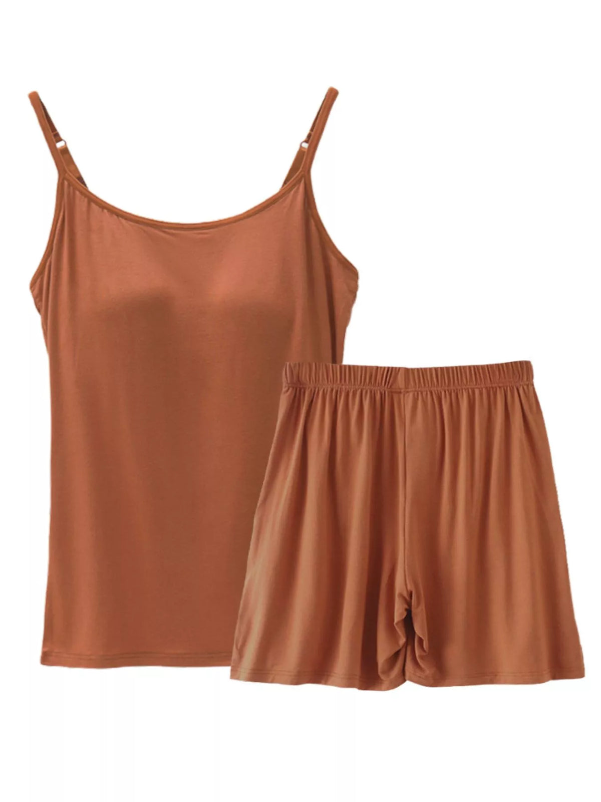 Cami and shorts lounge set color option