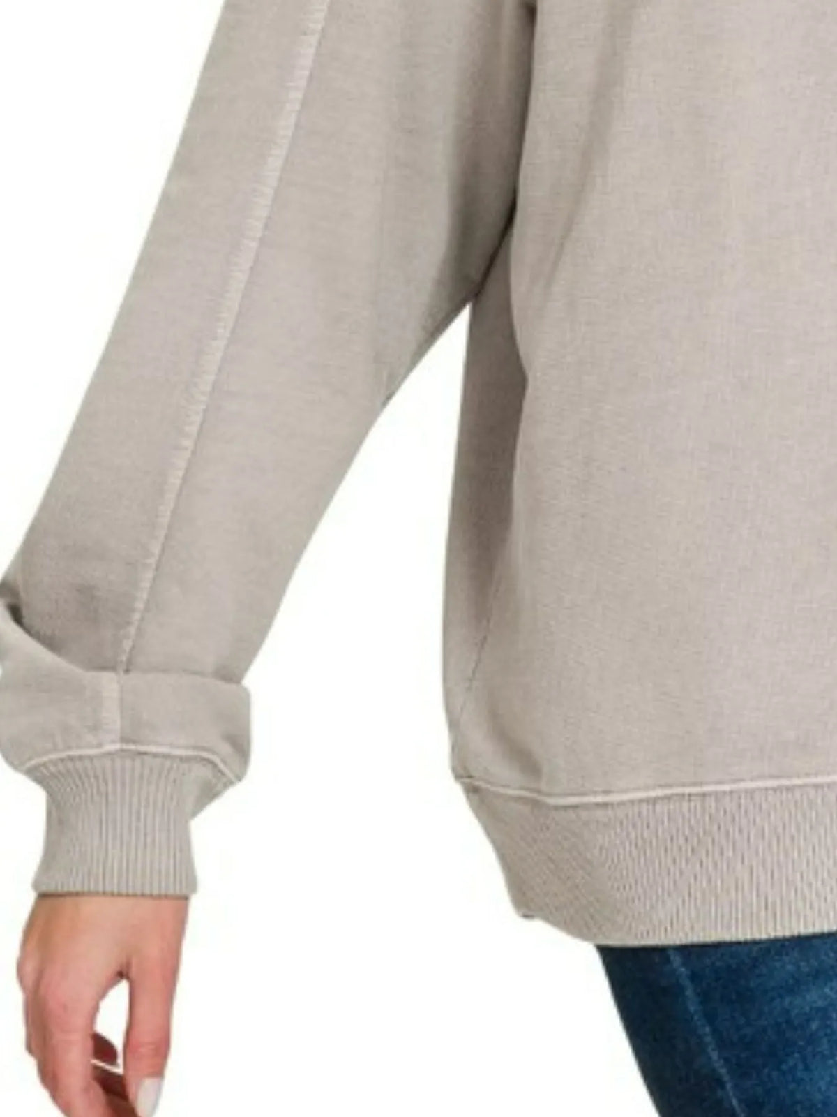 Ash mocha french terry hoodie oversized fit