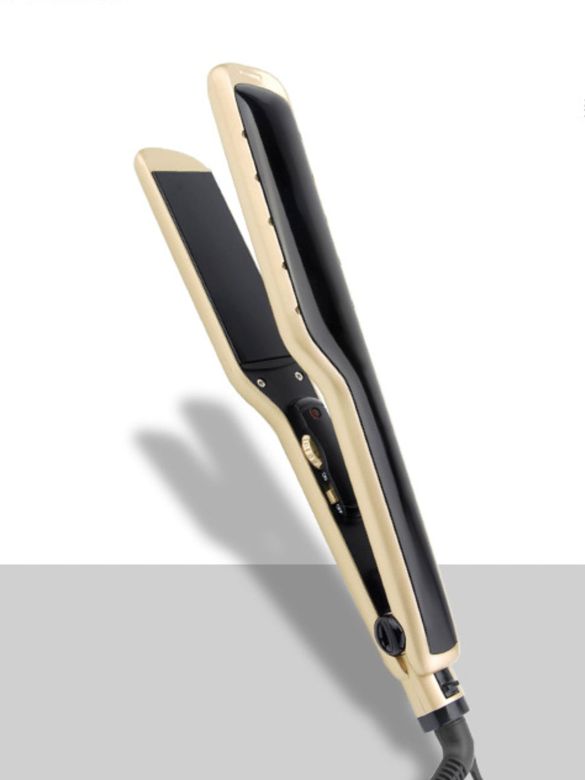 Straightener styling long straight hair
