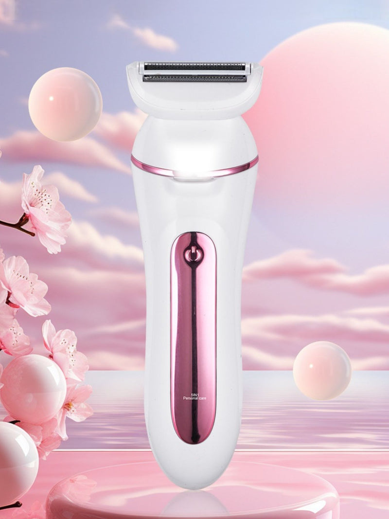 Pink painless portable electric epilator front view