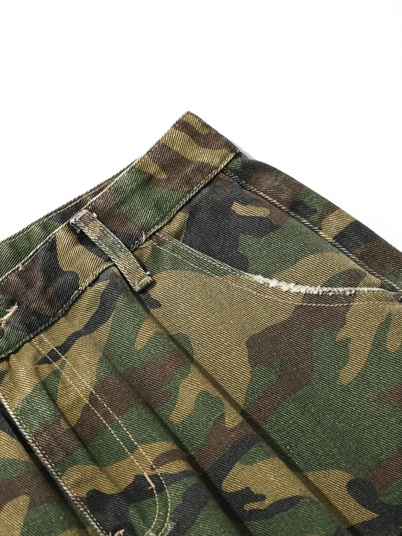 Men's Distressed Camouflage Cargo Shorts - Fashorio
