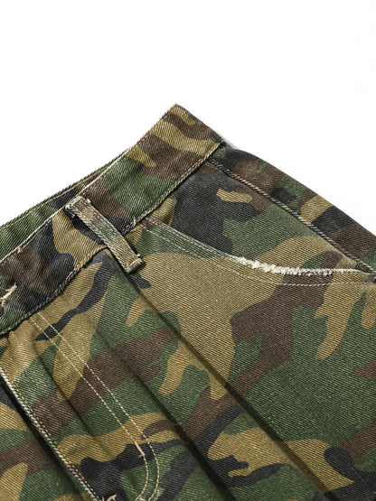 Men's Distressed Camouflage Cargo Shorts - Fashorio