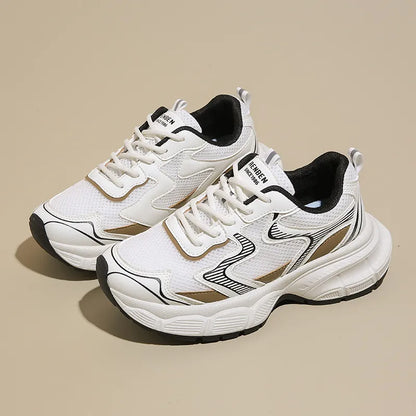 Striped Platform Athletica Beige - Fashorio