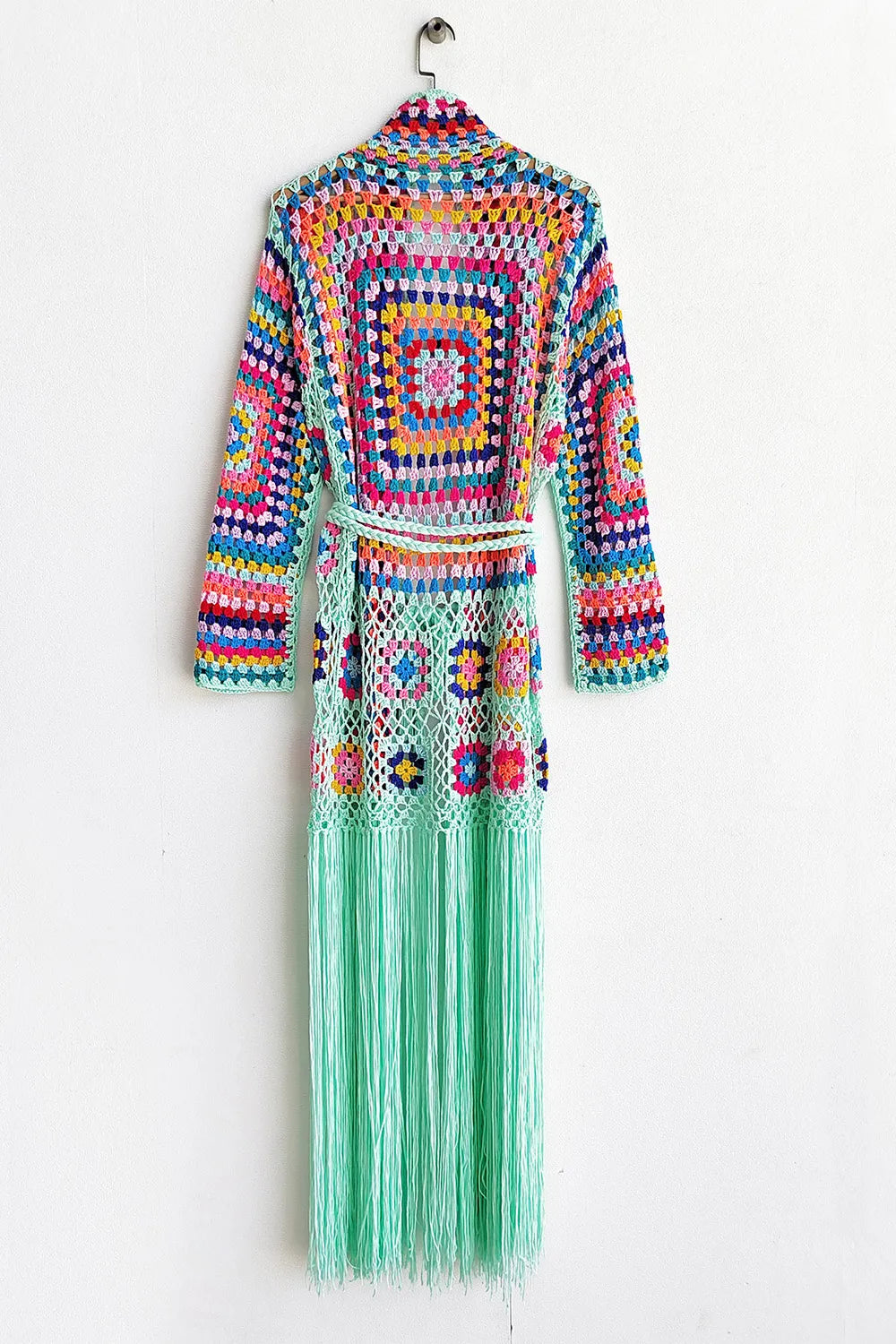Fringe duster cardigan fabric texture