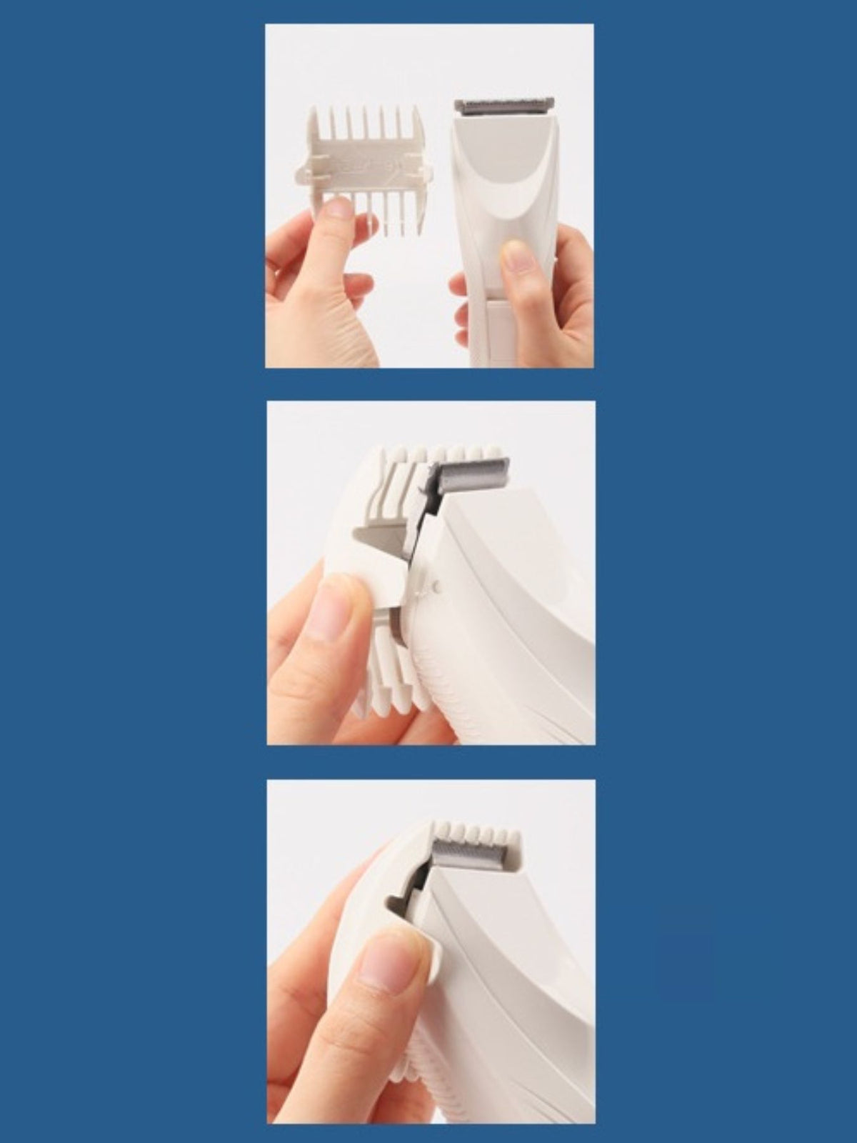 Hair clipper cutting head detail