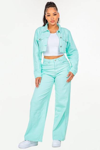 American Bazi High Waist Distressed Wide Leg Jeans - Fashorio