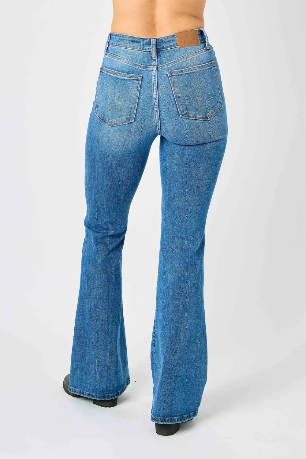 Judy Blue Full Size High-Waisted Classic Flare Jeans Plus Size - Fashorio