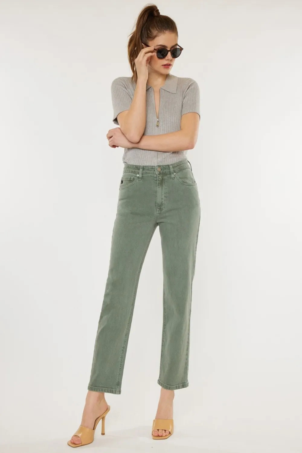Kancan Ultra High Rise Straight Jeans - Fashorio