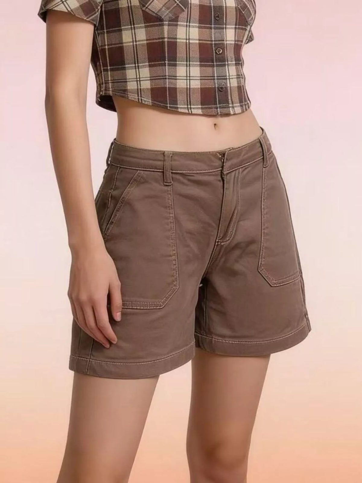 Denim shorts alternate color front view