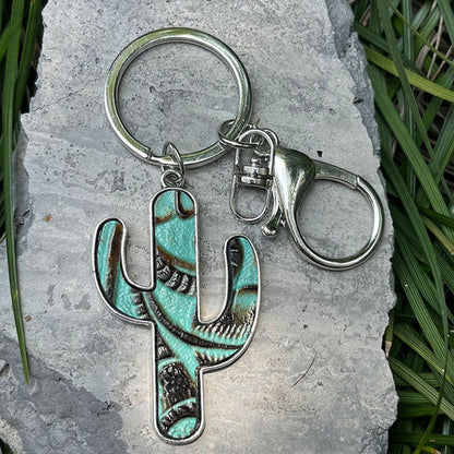 Cactus Shape Key Chain Style E One Size - Fashorio