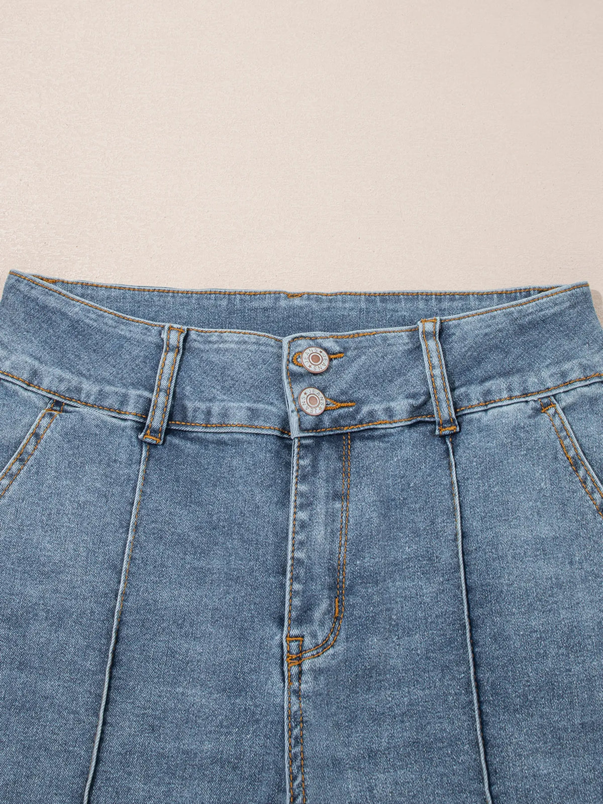 High Waisted Seam Detail Flare Jeans, view 6