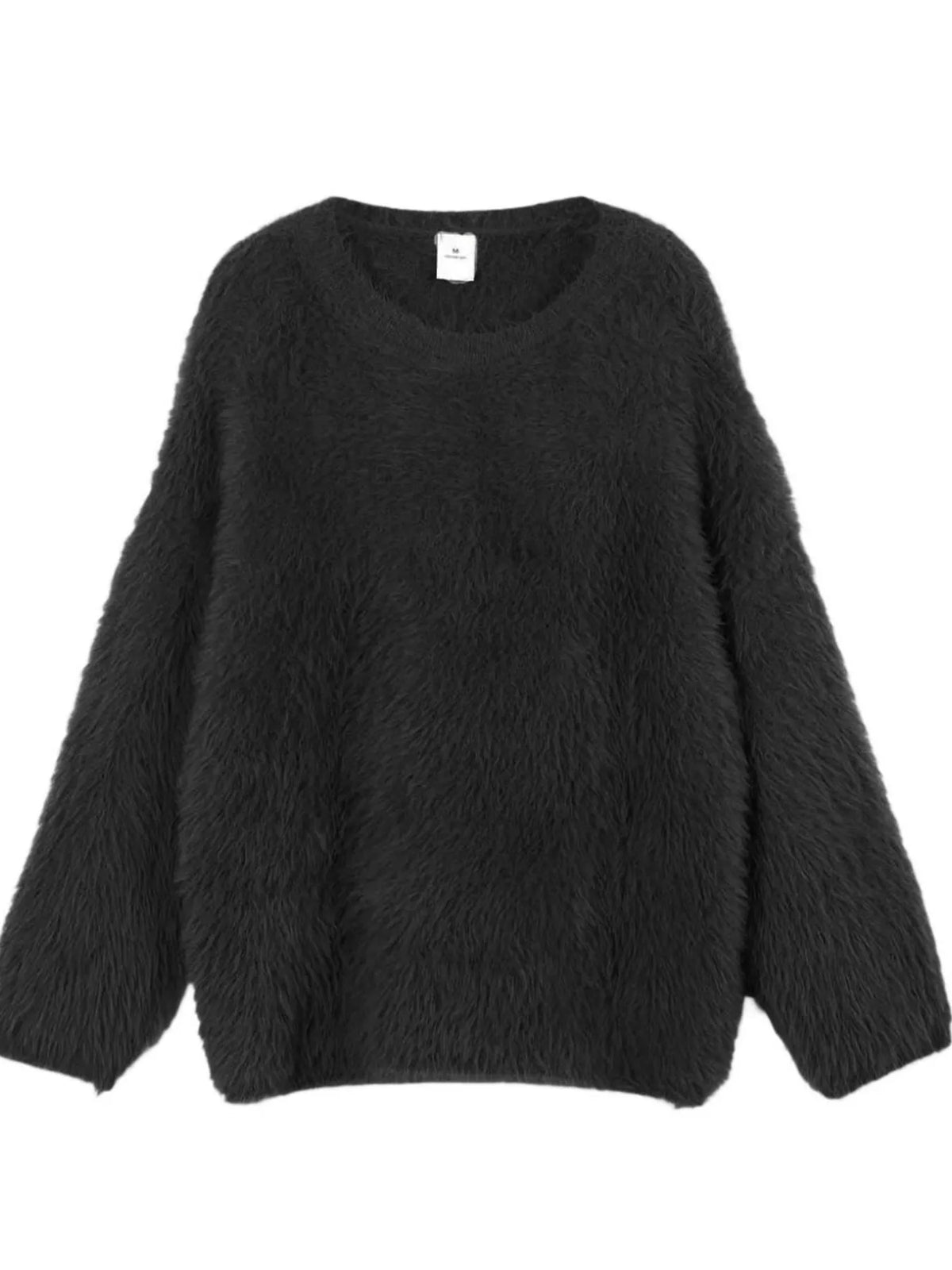 Fuzzy knit sweater brushed texture close up