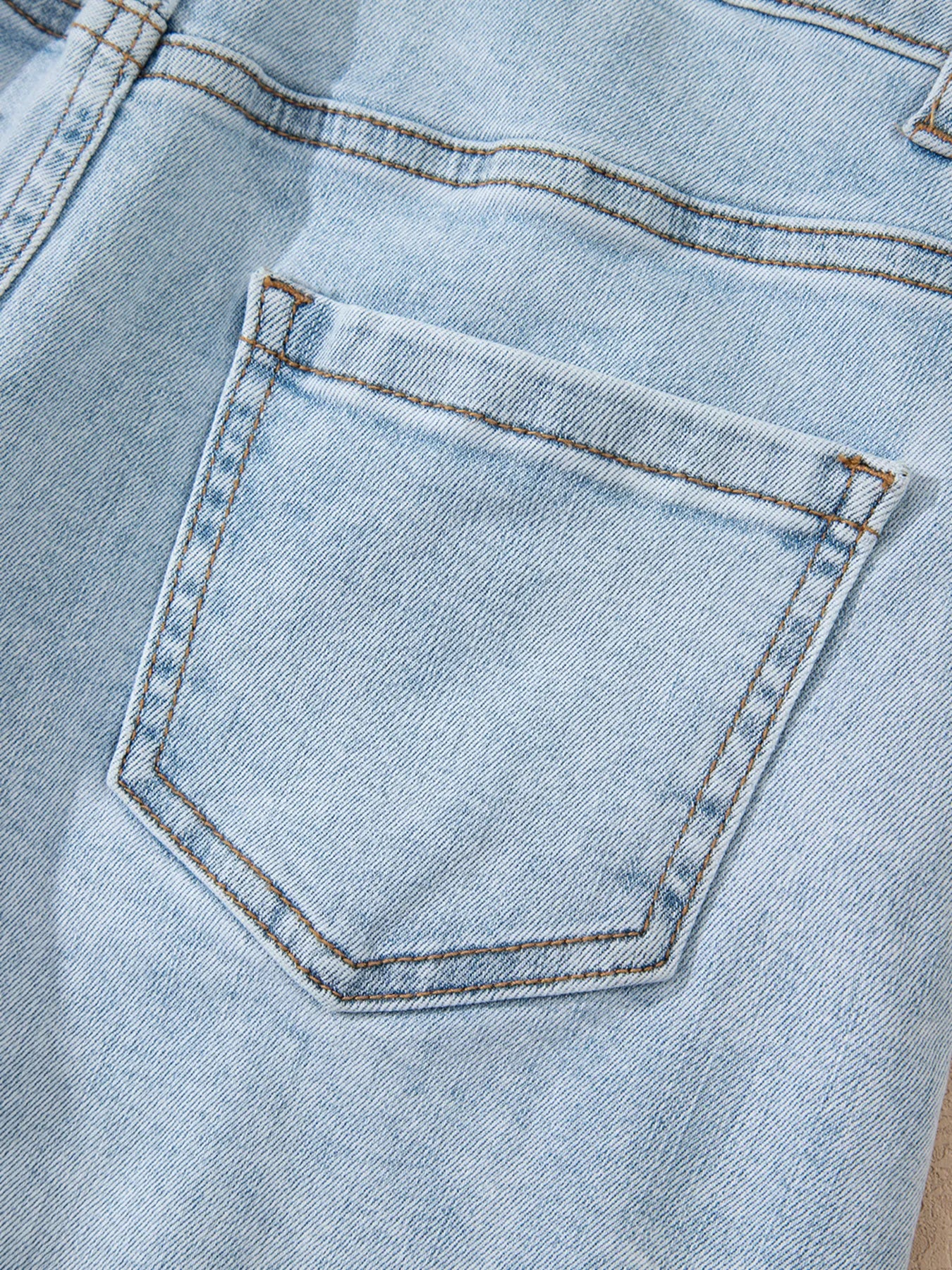 High Rise Distressed Raw Hem Denim Shorts - Fashorio