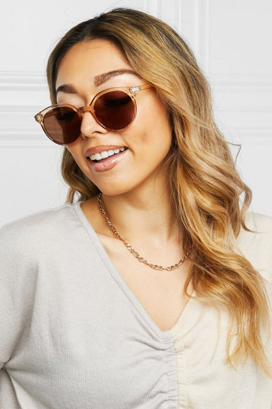 Round Full Rim Polycarbonate Frame Sunglasses - Fashorio