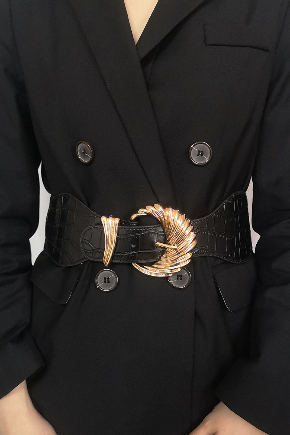 Shell Alloy Buckle Elastic Belt - Fashorio