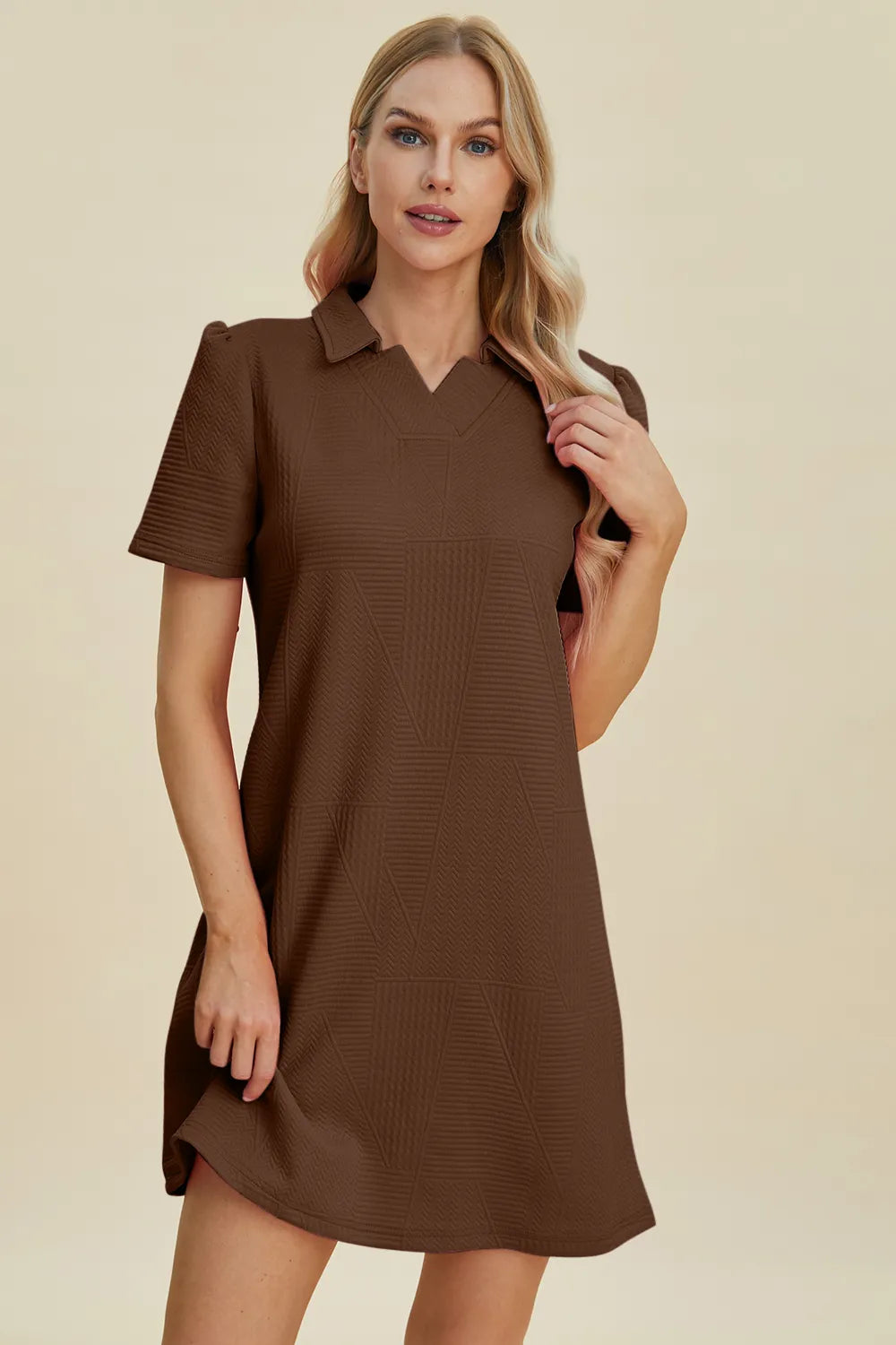 Texture Short Sleeve Dress, view 23