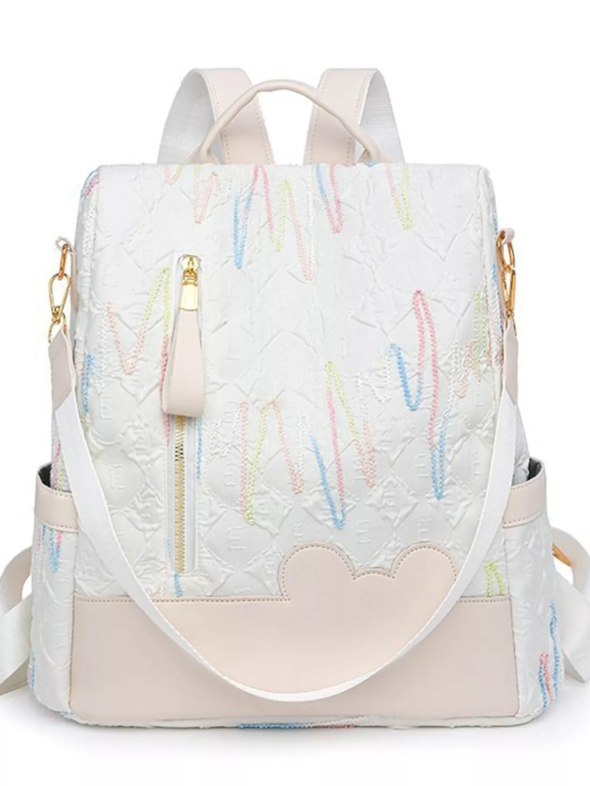 Adjustable strap polyester backpack shoulder strap detail