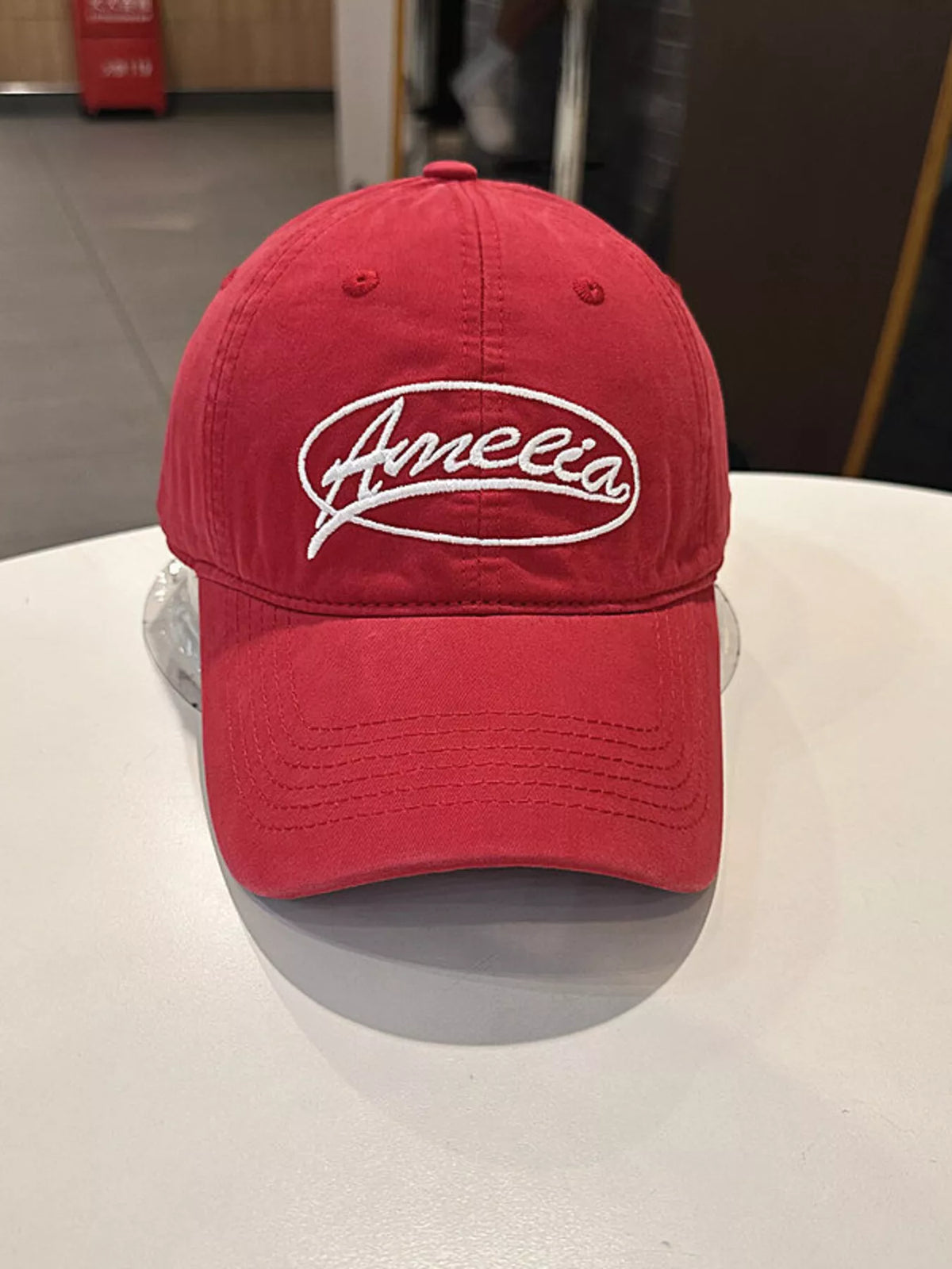 Embroidered cotton baseball cap shown from the front