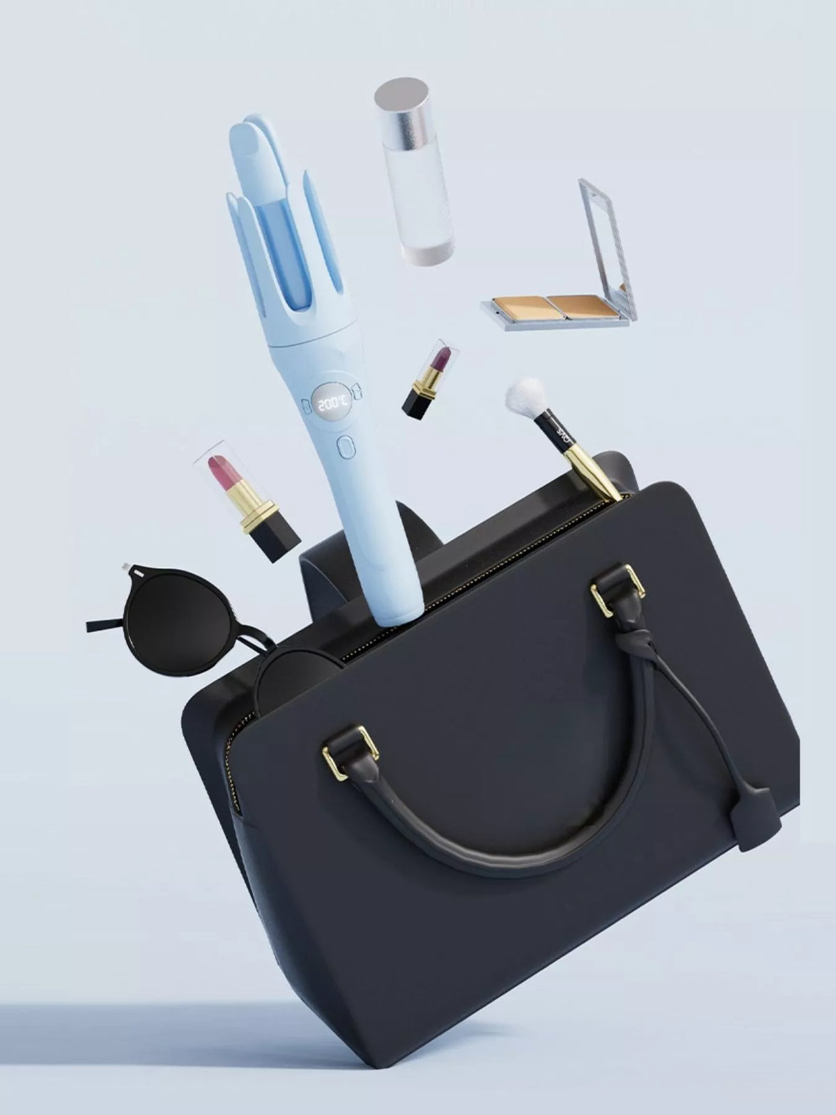Curling iron rotating chamber