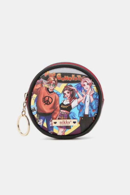 Nicole Lee USA Keychain Round Coin Purse Pop Generation One Size - Fashorio