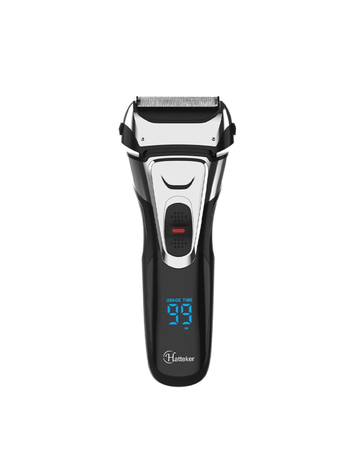 Foil shaver rear panel view