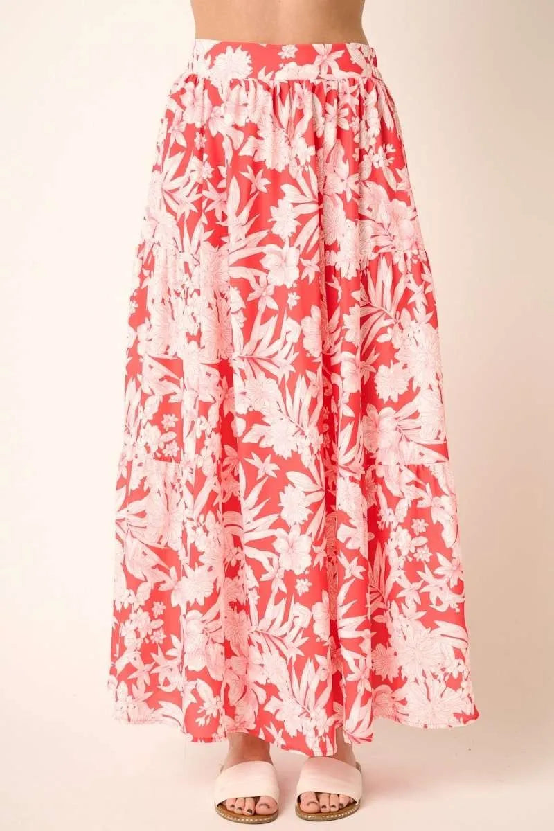 Mittoshop Tropical Print Top and Skirt Set - Fashorio