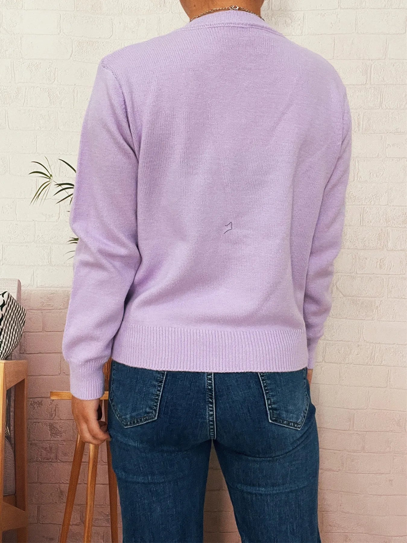 Button-Up Long Sleeve Cardigan - Fashorio