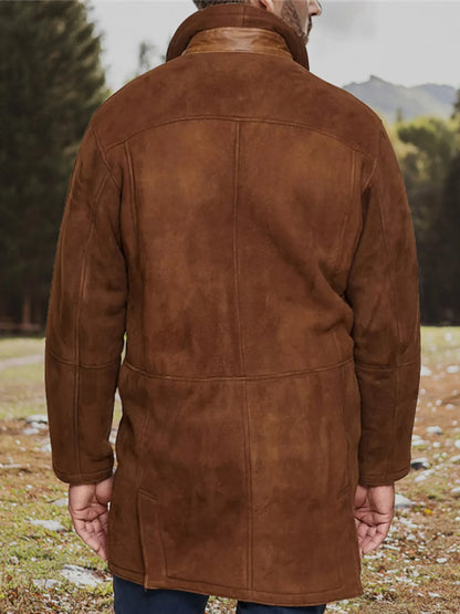 Men's Plus Size Zip Up Long Sleeve Coat - Fashorio