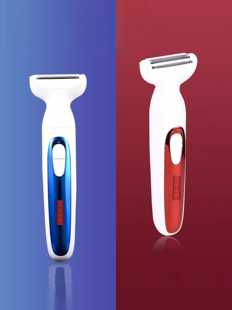 Blue painless electric epilator front view
