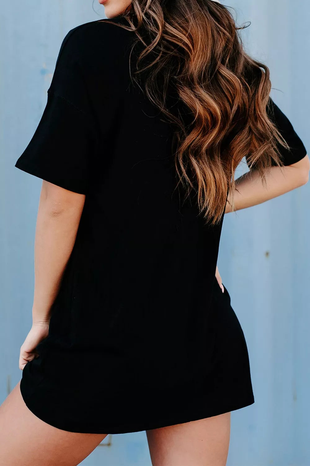 Cotton tee styled with jeans and sneakers