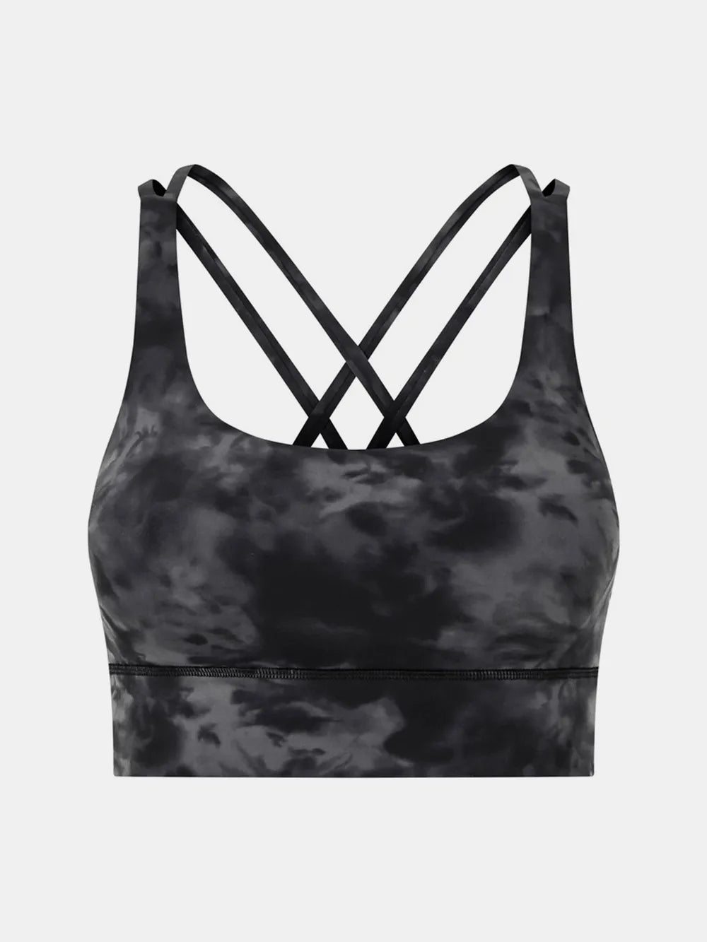 Crisscross scoop neck active tank model wearing back