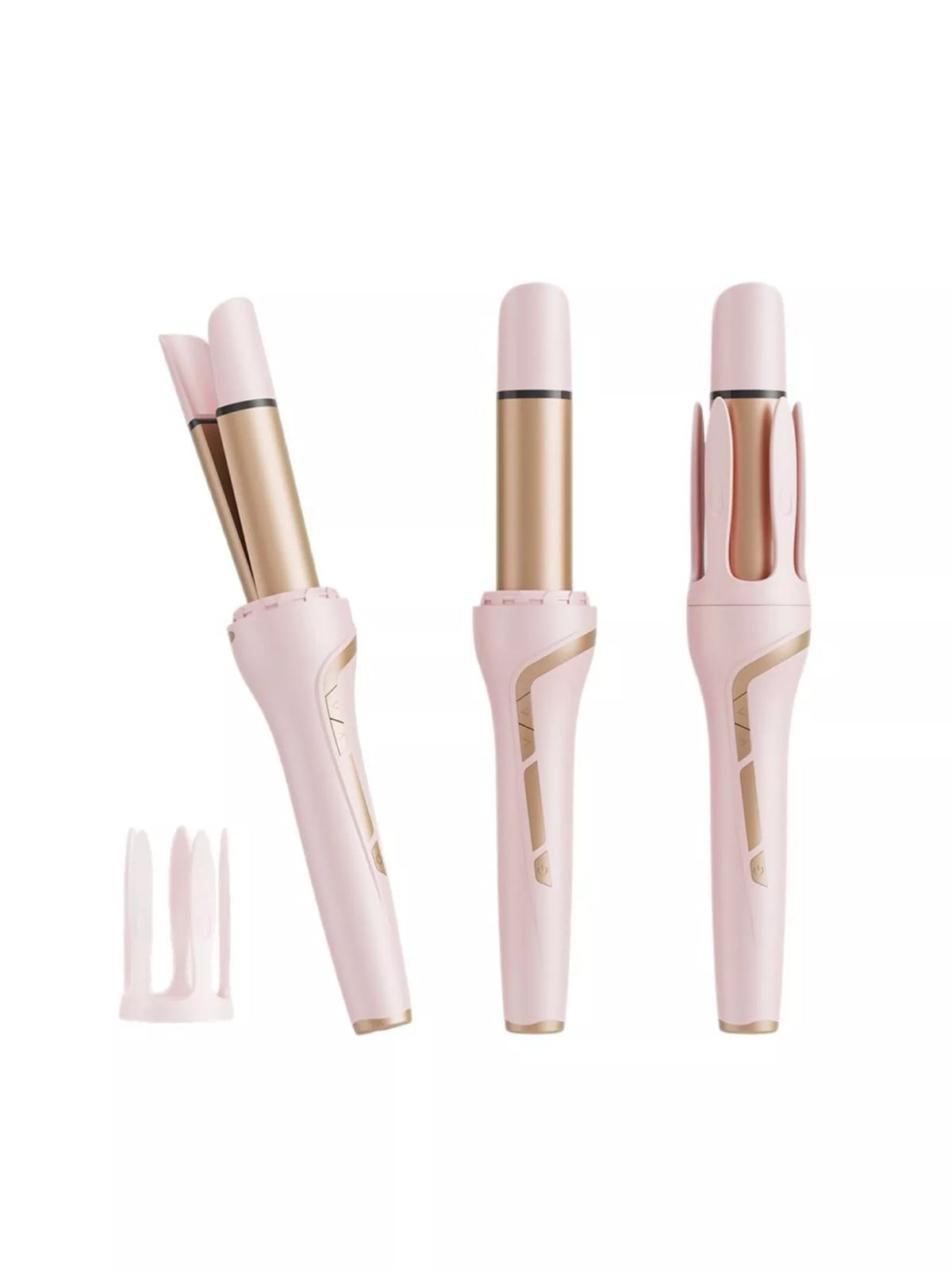 Curling iron styling long hair