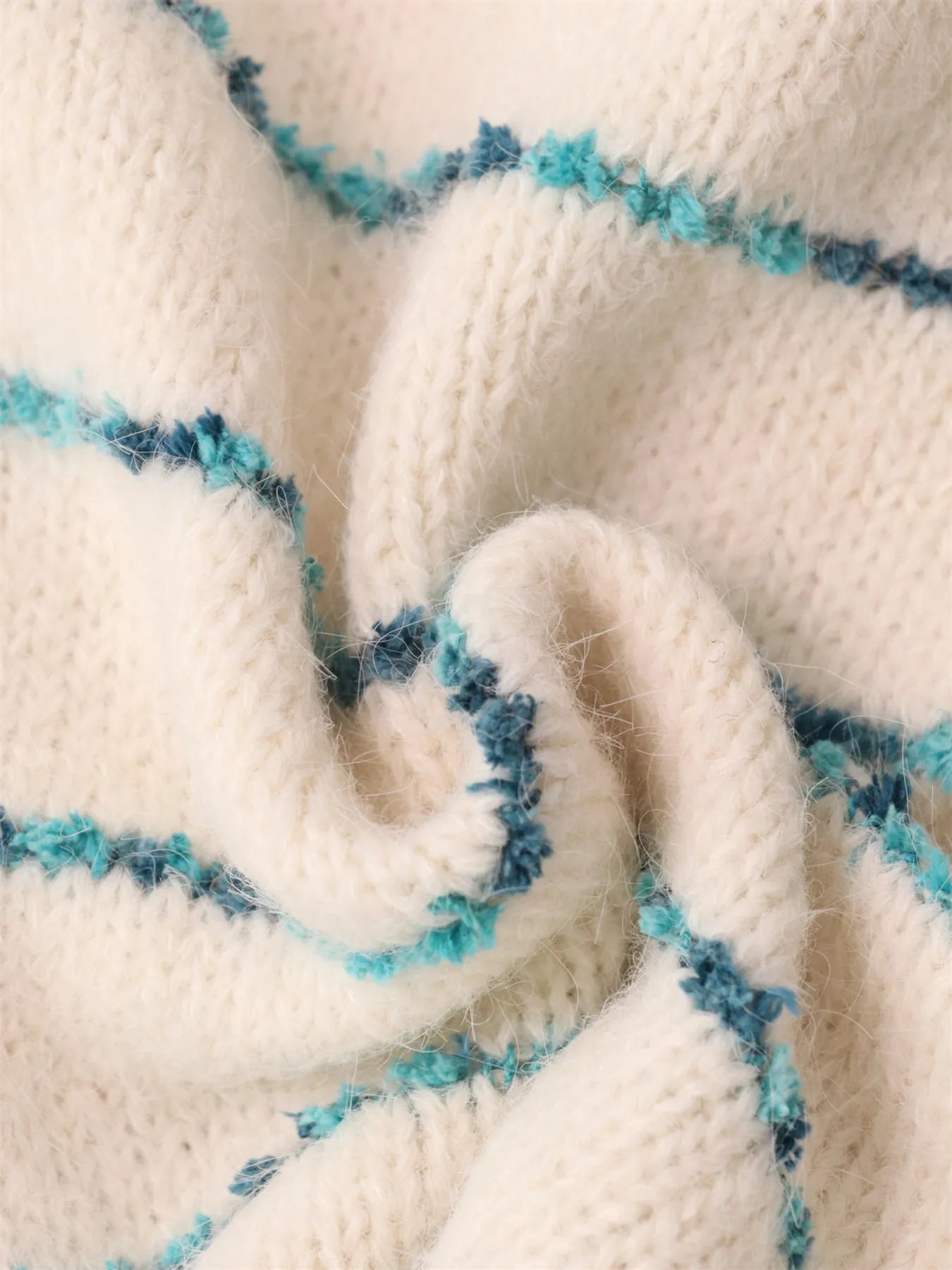 Striped Button-Up Cardigan with V-Neck Design - Fashorio