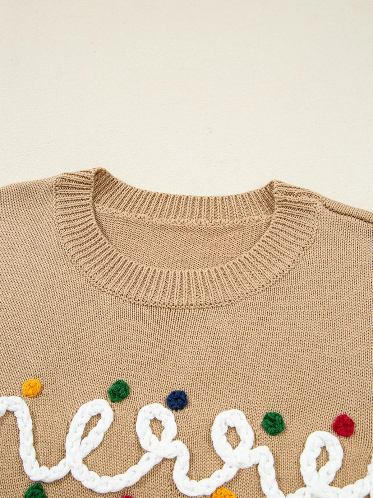 Christmas Dot Detail Dolman Sweater close up