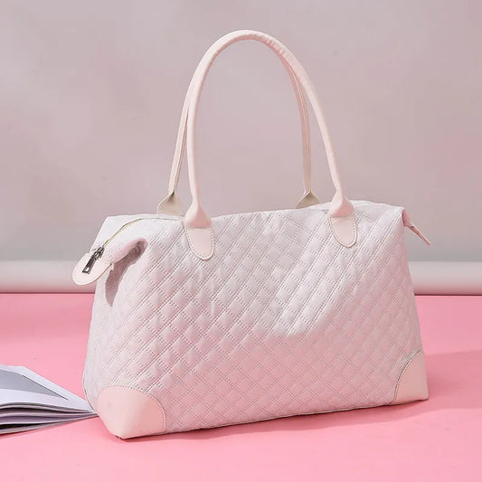 Large Oxford Travel Bag Dusty Pink One Size - Fashorio