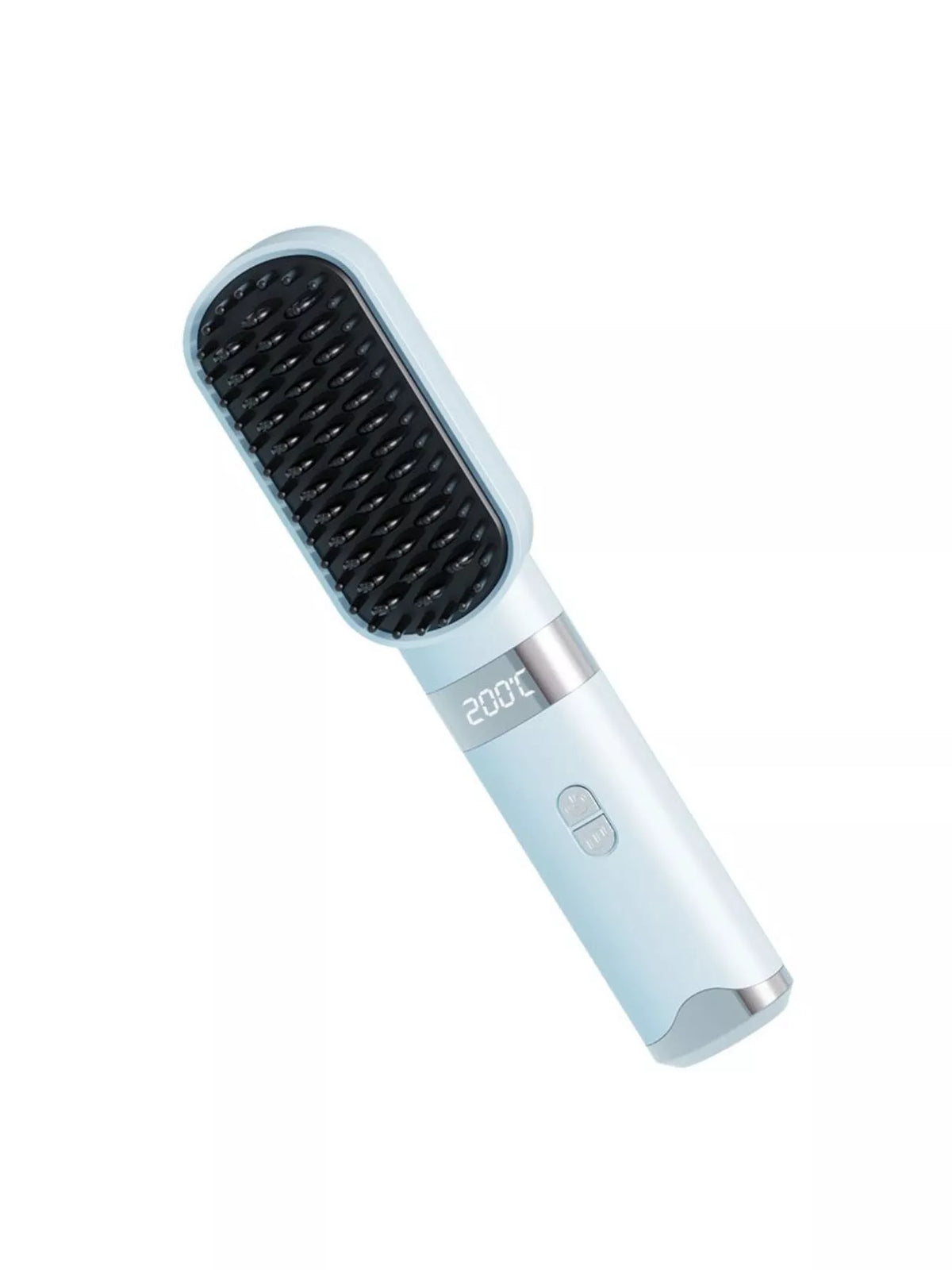 Straightening brush temperature display