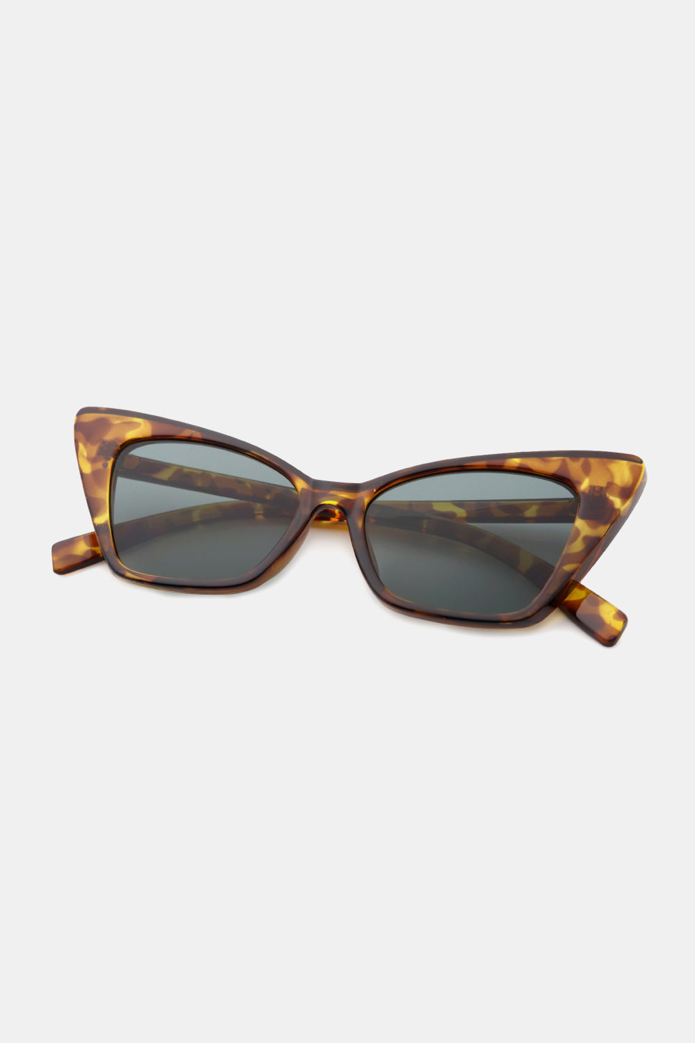 Acetate Lens Cat Eye Sunglasses Brown One Size - Fashorio