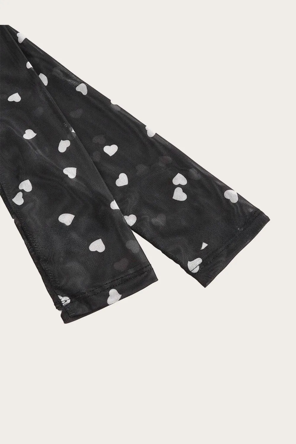 Heart Square Neck Long Sleeve Bodysuit - Fashorio